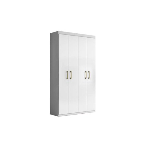 Armário Multiuso 04 Portas 102x182cm - Branco Aramóveis