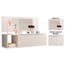 Ver imagem 3 de Penteadeira Suspensa com Painel e Espelho Joy P14 Branco - Mpozenato