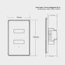 Ver imagem 6 de Interruptor Inteligente Touch Wifi Agl 2 Teclas - Branco. Controle Lâmpadas por Aplicativo ou