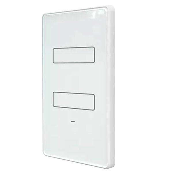Interruptor Inteligente Touch Wifi AGL 2 Teclas - Branco. Controle lâmpadas por aplicativo ou