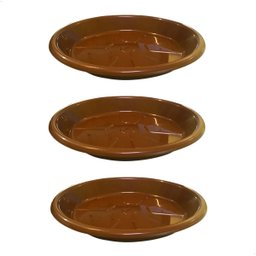 Kit 3 Pratos para Vaso Redondo Suporte para Planta 40x4cm - 1