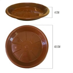 Kit 3 Pratos para Vaso Redondo Suporte para Planta 40x4cm - 2