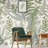 Papel De Parede Plantas Folhas Floral Folhagem Tropical A481 - 1
