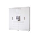 Ver imagem 5 de Guarda Roupa Casal 4 Portas e 6 Gavetas Cadis Branco - Demóbile