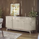 Ver imagem 1 de Buffet 4 Portas 2 Gavetas Mônaco - Calacata/off White