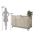 Ver imagem 4 de Buffet 4 Portas 2 Gavetas Mônaco - Calacata/off White