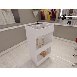 Armário Balcão Lavanderia Área De Serviço Com Rodas Brancas - 1