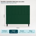 Ver imagem 3 de Cabeceira Estofada Elen Moderna para Quarto Cama Box Casal 140 cm Tecido Suede Verde