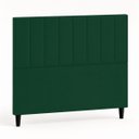 Ver imagem 5 de Cabeceira Estofada Elen Moderna para Quarto Cama Box Casal 140 cm Tecido Suede Verde