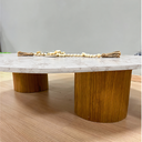 Ver imagem 5 de Mesa de Centro Frittella Orgânica 120x110cm + Lateral 51cm - MDF Atenna