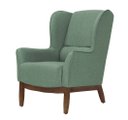 Ver imagem 3 de Poltrona Dekorien Milena Linho Verde Sálvia com Puff Premium Decoração