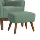 Ver imagem 5 de Poltrona Dekorien Milena Linho Verde Sálvia com Puff Premium Decoração