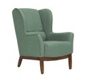 Ver imagem 4 de Poltrona Dekorien Milena Linho Verde Sálvia com Puff Premium Decoração