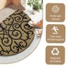 1 Tapete Capacho Fibra Coco Antiderrapante 40x60 Meia Lua P2 - 3