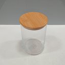 Ver imagem 2 de Pote Porta Mantimentos Home&co Tampa Bambu Vidro 750ml 14x10x10cm Transparente