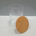Ver imagem 4 de Pote Porta Mantimentos Home&co Tampa Bambu Vidro 750ml 14x10x10cm Transparente