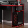 Mesa para Computador Gamer xp - Preto com Vermelho - Rpm Móveis - 3