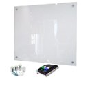 Ver imagem 3 de Lousa Quadro Vidro 6mm Escolar Escrita Escrever Branca C/ Suporte Canetas e Apagador 90x60