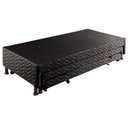 Ver imagem 3 de Cama Box Base C-auxiliar Solteiro Universal Rústico Bordado Black (88x188x32) - Paropas