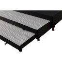 Ver imagem 5 de Cama Box Base C-auxiliar Solteiro Universal Rústico Bordado Black (88x188x32) - Paropas