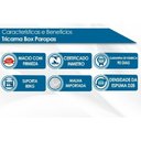 Ver imagem 6 de Cama Box Base C-auxiliar Solteiro Universal Rústico Bordado Black (88x188x32) - Paropas