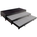 Ver imagem 1 de Cama Box Base C-auxiliar Solteiro Universal Rústico Bordado Black (88x188x32) - Paropas