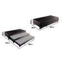 Ver imagem 2 de Cama Box Base C-auxiliar Solteiro Universal Rústico Bordado Black (88x188x32) - Paropas