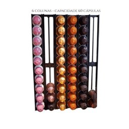 Suporte Porta Cápsulas Nespresso Para Parede - 60 Capsulas - Toque 3D- Cor Preto - 1