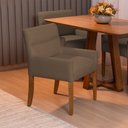 Ver imagem 2 de Kit 2 Cadeiras para Mesa de Jantar Angel Base Madeira Corano Marrom - Nexta Casa