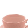 Cj 4 Xícaras P/café C/pires de Porcelana Butterfly Rosa 120ml Bon Gourmet - 3