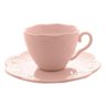 Cj 4 Xícaras P/café C/pires de Porcelana Butterfly Rosa 120ml Bon Gourmet - 2