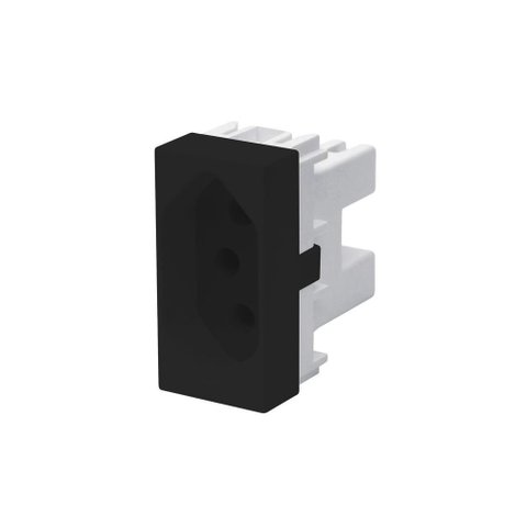 Módulo Tomada Fame Habitat Black 2P+T 20A Preto