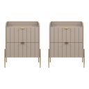 Ver imagem 3 de Kit 2 Mesas de Cabeceira Vênus Mdf 45cm