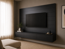 Ver imagem 3 de Painel Lambri Cabeceira King 180cm MDF Autoadesivo Parede: Preto