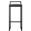 Ver imagem 3 de Banqueta Alta Industrial Quadrada com Encosto Cinza