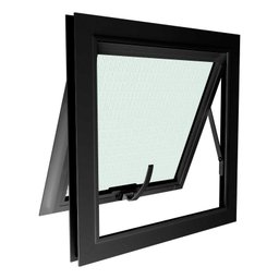 Janela Maxiar de Banheiro Esquadria Brasil 60x60 Preto Esquadrias Brasil Grupo Vetx - 1
