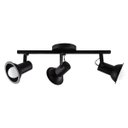 Ver imagem 1 de Kit com 06 unidades Spot Sobrepor Trilho Direcionável Octa Cupps Preto 3 lâmpadas E27 Bivolt Design