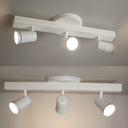 Ver imagem 4 de Trilho Eletrificado 3 Spot Led Gu10 Mr16 Canopla Tampa Cor:branco