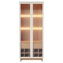 Ver imagem 4 de Cristaleira Adega 2 Portas 1 Gaveta Tijuca C05 Off White/Freijó - Mpozenato