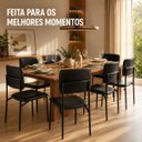 Ver imagem 5 de Cadeira Aurora Preta Estofada Sala de Jantar Cozinha