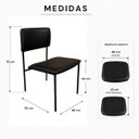 Ver imagem 7 de Cadeira Aurora Preta Estofada Sala de Jantar Cozinha