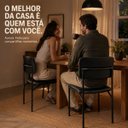 Ver imagem 3 de Cadeira Aurora Preta Estofada Sala de Jantar Cozinha