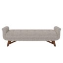 Ver imagem 2 de Puff Recamier Decorativo com Pés em Madeira 160 cm Itália P05 Linho Cru - Lyam Decor