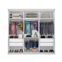 Ver imagem 4 de Guarda Roupa Casal 3 Portas de Correr 4 Gavetas e 9 Espelhos Rennes Minastex