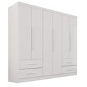 Ver imagem 2 de Guarda-Roupa Casal 6 Portas 4 Gavetas Texas Premium Branco