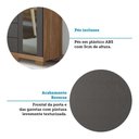 Ver imagem 6 de Cômoda Multiuso 1 Porta 6 Gavetas com Pés e Espelho Marabá Santos Andirá