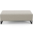 Ver imagem 7 de Puff Decorativo Sala de Estar Bali W01 Base Ferro 120x50 cm Bouclê Creme - Lyam Decor