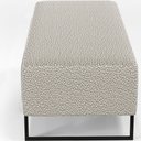 Ver imagem 6 de Puff Decorativo Sala de Estar Bali W01 Base Ferro 120x50 cm Bouclê Creme - Lyam Decor