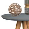 Mesa Apoio Redonda Classic Pés Palito Decorativa Cinza - Cal Móveis - 3
