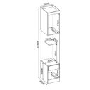 Ver imagem 3 de Armário Mesa de Cabeceira Modena 1 Porta Modulado Amendola branco - Demóbile